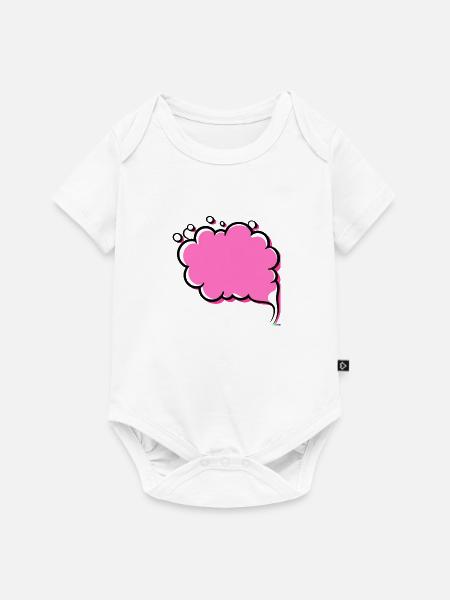 Pinke Wolke - Baby Premium Kurzarmbody - Weiß