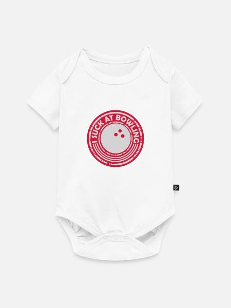 I suck at bowling - Baby Premium Kurzarmbody - Weiß