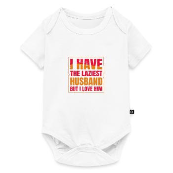 J’ai le mari le plus paresseux mais je l’aime - Body à manches courtes Premium Bébé - blanc - Devant