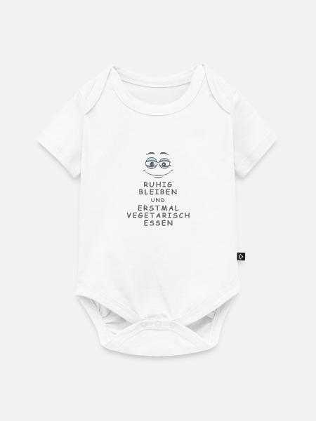 Vegetarisch essen - Baby Premium Kurzarmbody - Weiß