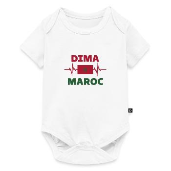 Dima Maroc Maroc Football 2022 - Body à manches courtes Premium Bébé - blanc - Devant