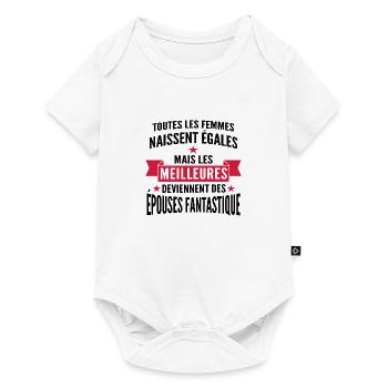 épouses fantastique - cadeau femme mariée - Body à manches courtes Premium Bébé - blanc - Devant