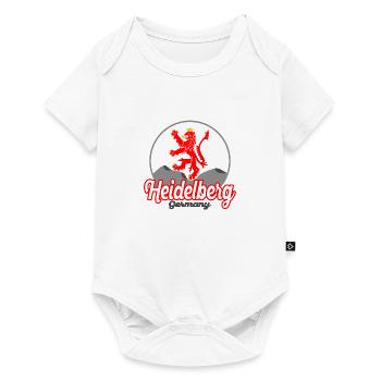Heidelberg Löwe Deutschland - Vintage Hell Wappen - Baby Premium Kurzarmbody - Weiß - Vorne