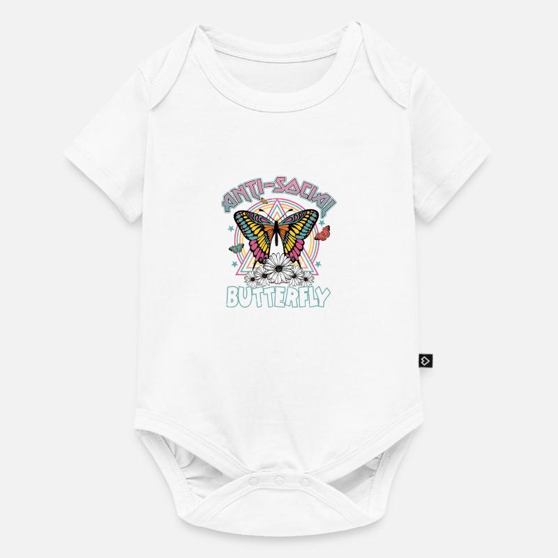 Papillon antisocial - Body à manches courtes Premium Bébé - blanc