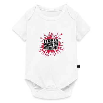 Vous n’êtes pas d’accord avec moi - Body à manches courtes Premium Bébé - blanc - Devant