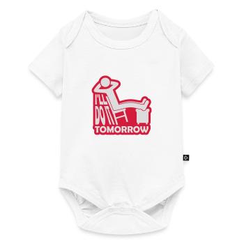 do it tomorrow quote - Baby Premium short-sleeve bodysuit - white - Front