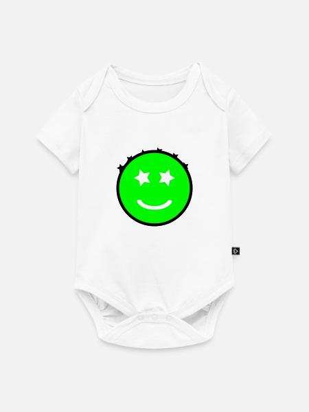 Smiley mit Sternenaugen | Vectorgraphic - Baby Premium Kurzarmbody - Weiß