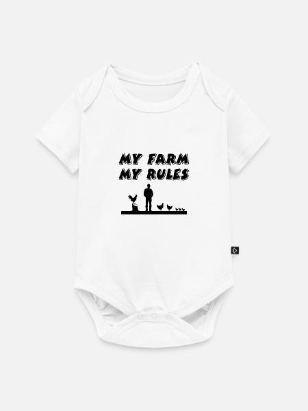 Bauernhof - Baby Premium Kurzarmbody - Weiß