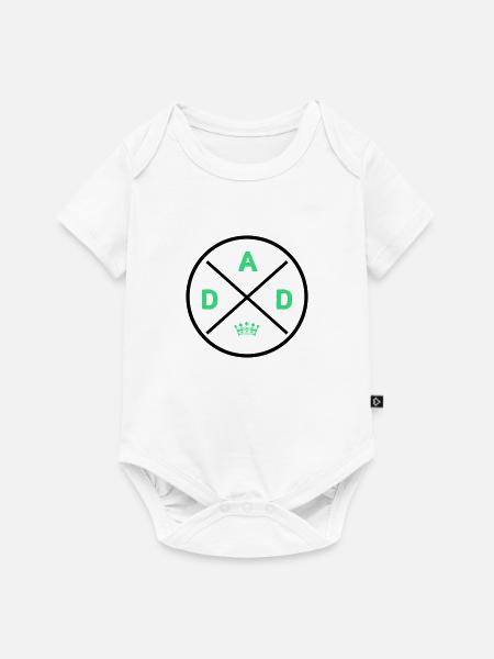 Dad King - Baby Premium Kurzarmbody - Weiß