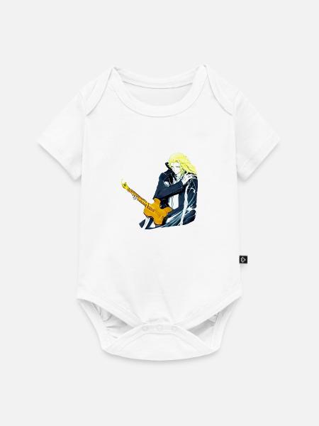 Typ mit Gitarre - Baby Premium Kurzarmbody - Weiß