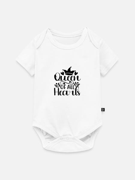 Queen Of All Hearts - Baby Premium Kurzarmbody - Weiß