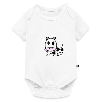 KUH - Baby Premium Kurzarmbody - Weiß - Vorne