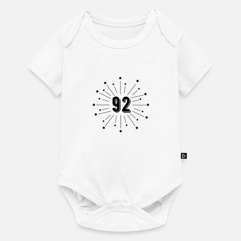 92e anniversaire étoilé - cadeau 92 ans - Body à manches courtes Premium Bébé - blanc