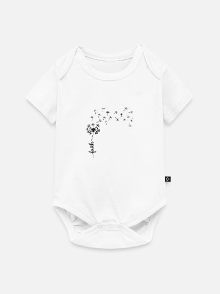 Faith Löwenzahn Design - Baby Premium Kurzarmbody - Weiß