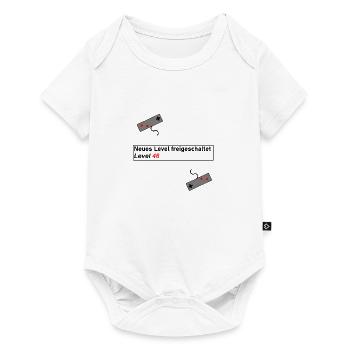 Geschenk Geschenkidee Geburtstag Gaming Level Up - Baby Premium Kurzarmbody - Weiß - Vorne