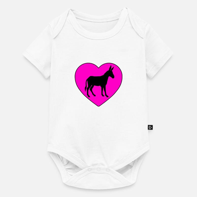 Âne - Body à manches courtes Premium Bébé - blanc