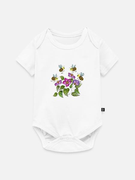 Insekten - Baby Premium Kurzarmbody - Weiß