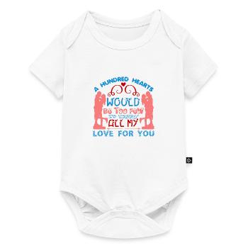 CENT CŒURS SERAIENT TROP FOUS POUR TOUT PORTER - Body à manches courtes Premium Bébé - blanc - Devant