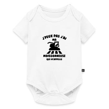 J’peux pas j’ai ma moissonneuse qui m’appelle - Body à manches courtes Premium Bébé - blanc - Devant