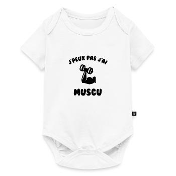 J’peux pas j’ai muscu - Body à manches courtes Premium Bébé - blanc - Devant