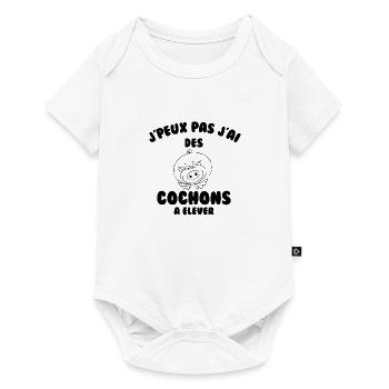 J’peux pas j’ai des cochons à élever - Body à manches courtes Premium Bébé - blanc - Devant