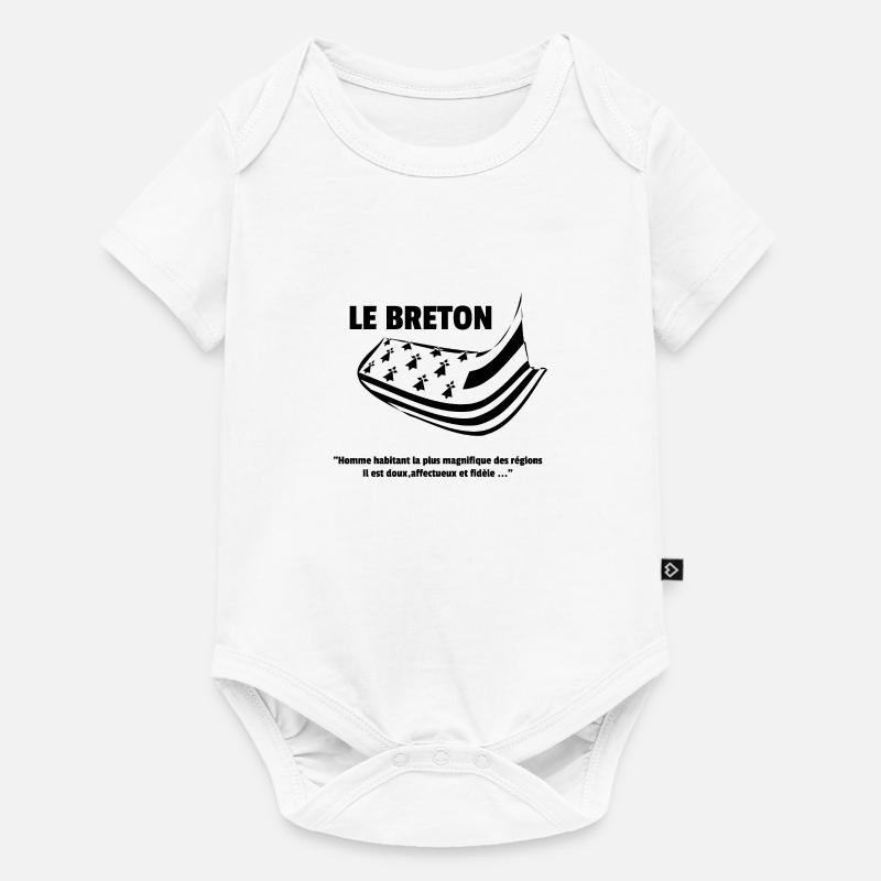 Le Breton - Body à manches courtes Premium Bébé - blanc