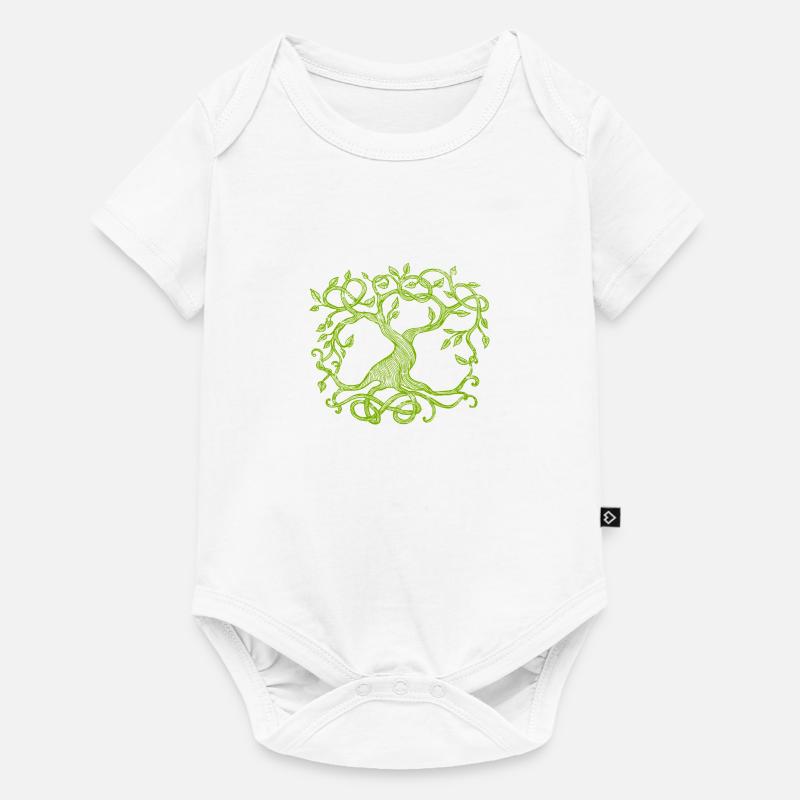 Arbre celtique, vert - Body à manches courtes Premium Bébé - blanc
