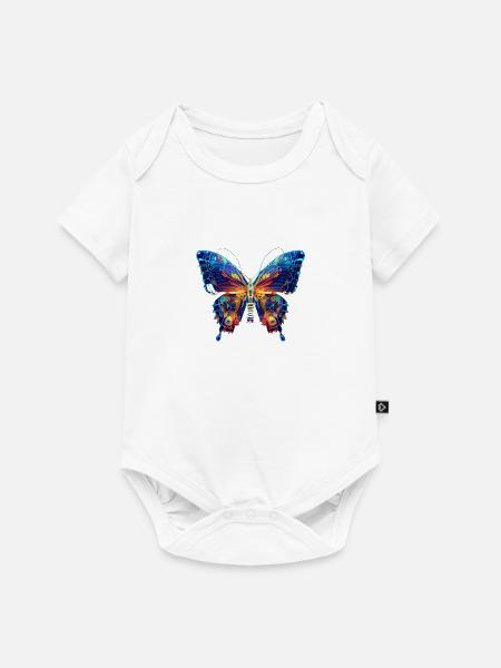 electric butterfly - Baby Premium Kurzarmbody - Weiß
