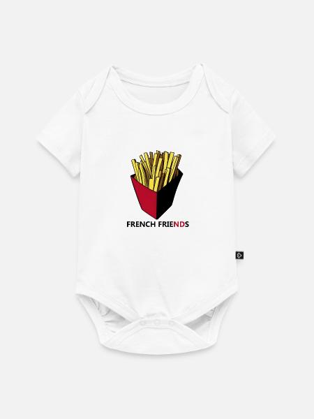 French Fries - Baby Premium Kurzarmbody - Weiß