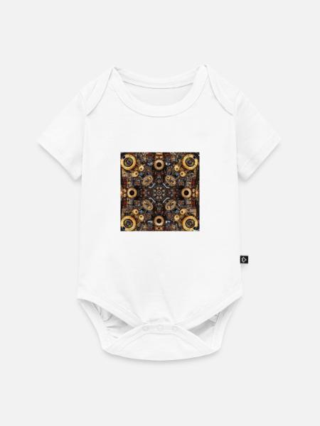 Steampunk Kaleidoskop - Baby Premium Kurzarmbody - Weiß