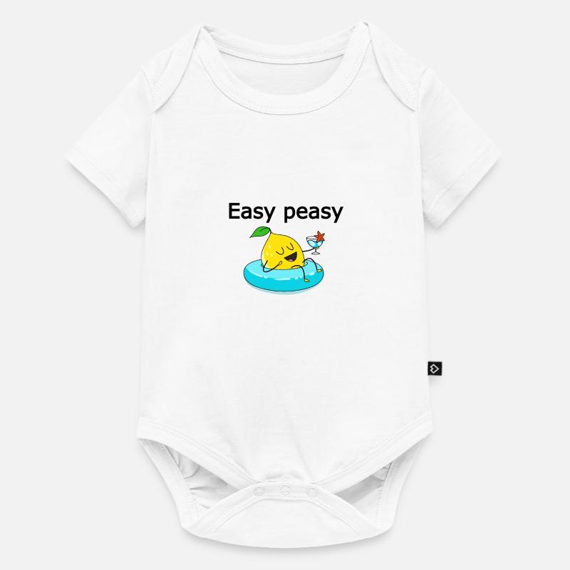 Easy Peasy Lemon Squeezy - Baby Premium Kurzarmbody - Weiß