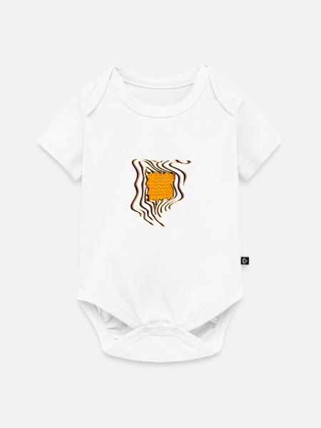 Bienenwachs - Baby Premium Kurzarmbody - Weiß