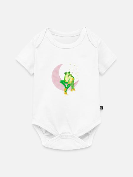 Liebende Fröschen - Baby Premium Kurzarmbody - Weiß