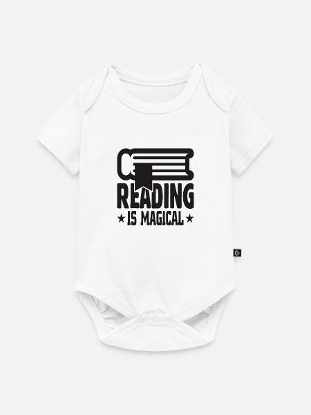 Reading is Magical - Baby Premium Kurzarmbody - Weiß