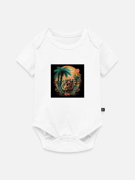 80s retro2 - Baby Premium Kurzarmbody - Weiß