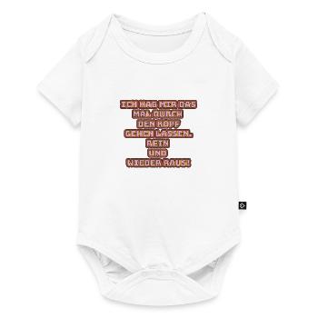 witziges Nicht-Nachdenken-Design / lustige Sprüche - Baby Premium Kurzarmbody - Weiß - Vorne
