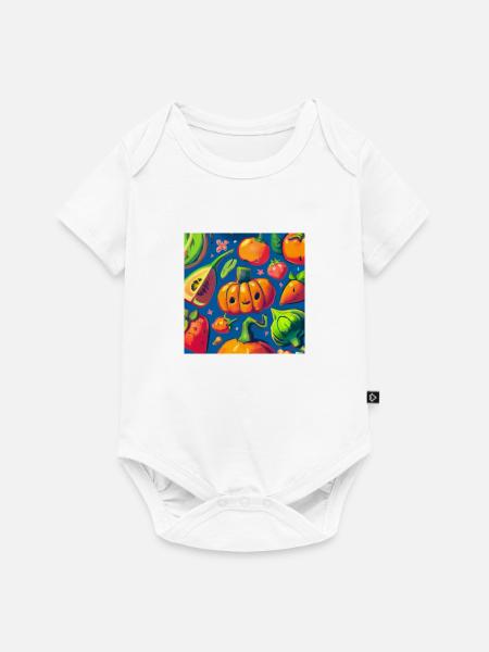 Fruits and vegetables - Baby Premium Kurzarmbody - Weiß