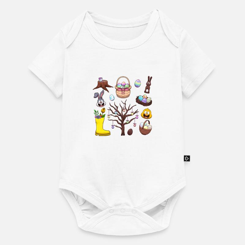 Oster-Elemente - Baby Premium Kurzarmbody - Weiß
