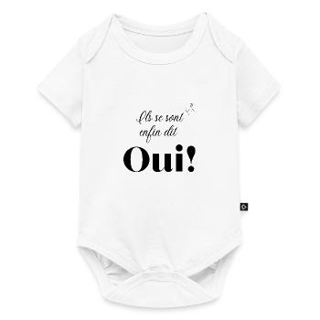 Ils se sont enfin dit oui - Body à manches courtes Premium Bébé - blanc - Devant