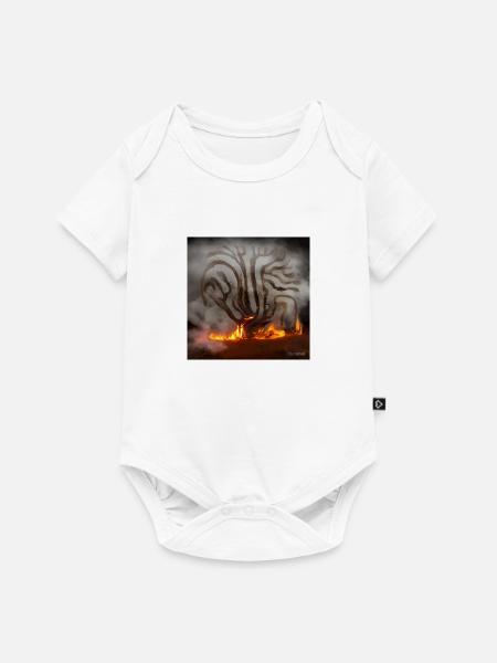 Alter Baum brennt - Baby Premium Kurzarmbody - Weiß