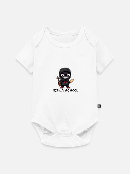 school ninja - Baby Premium Kurzarmbody - Weiß