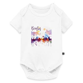 skyline berlin watercolor - Baby Premium Kurzarmbody - Weiß - Vorne