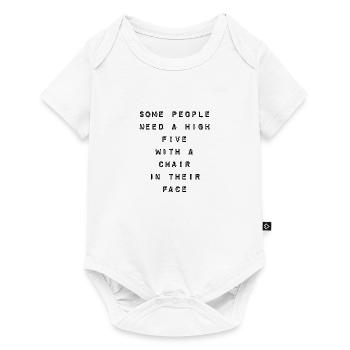 T-Shirt "high five" - Baby Premium Kurzarmbody - Weiß - Vorne
