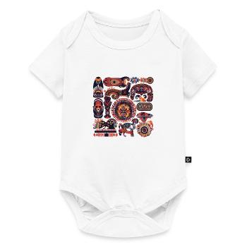 Folklore africain - Body à manches courtes Premium Bébé - blanc - Devant