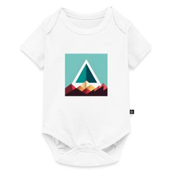 triangle abstrait - Body à manches courtes Premium Bébé - blanc - Devant