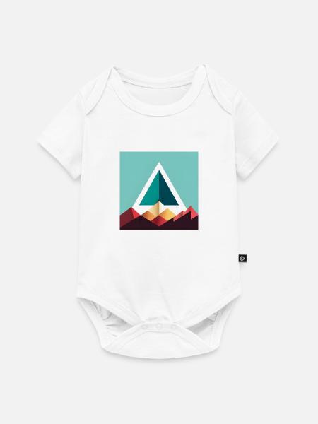 abstraktes Dreieck - Baby Premium Kurzarmbody - Weiß
