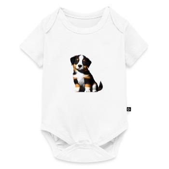 Chiot Berger Australien Propriétaire Chien - Body à manches courtes Premium Bébé - blanc - Devant