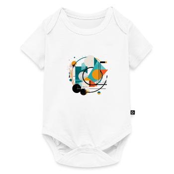 Abstract geometric design - Baby Premium short-sleeve bodysuit - white - Front