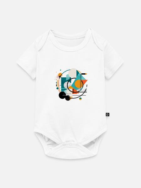 Abstraktes geometrisches Design - Baby Premium Kurzarmbody - Weiß