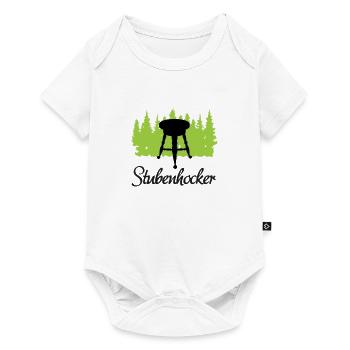 "Stubenhocker: Gemütliche Auszeit" - Baby Premium Kurzarmbody - Weiß - Vorne